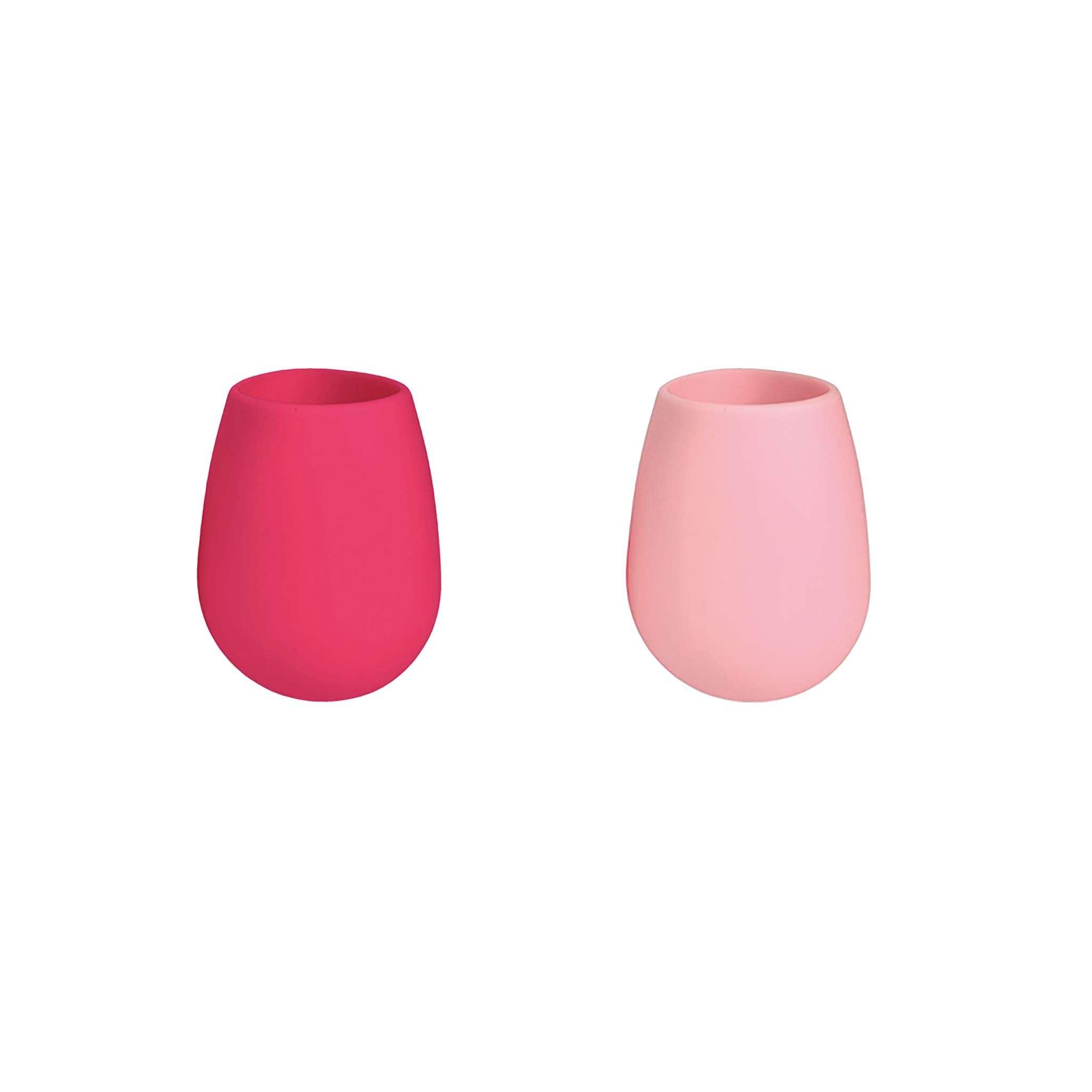 PORTER GREEN – FEGG WATER GLASSES 350ML IN SILICONE - CHERRY & BLUSH